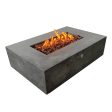 Stonelum Manhattan 01 53-Inch Rectangular Concrete Gas Fire Pit Table Online Hot Sale