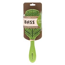 Bass Bamboo Bio-Flex Detangler Hair Brush Green Supply