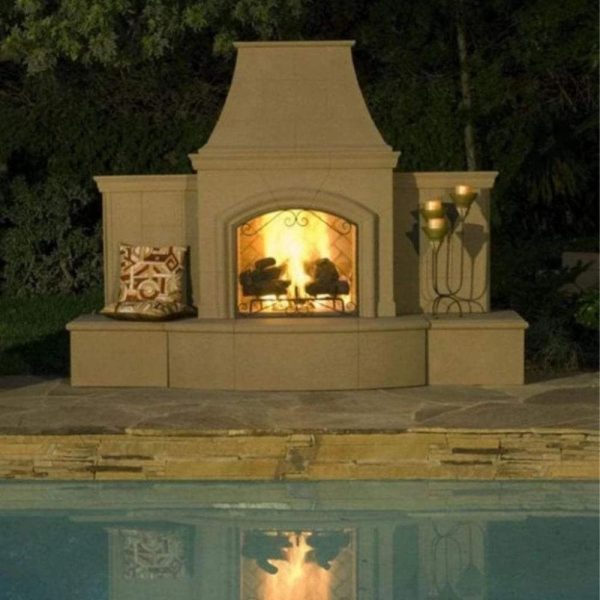 American Fyre Designs Grand Phoenix 113-Inch Freestanding Outdoor Gas Fireplace Online Hot Sale