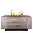 Top Fires Catalina Rectangular GFRC Gas Fire Pit - Flame Sense Sale