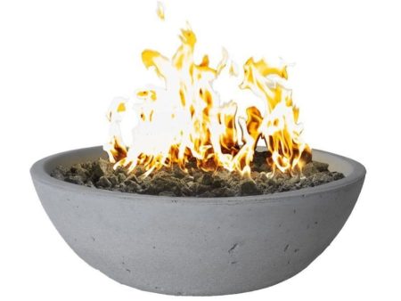 Modern Blaze Smooth Concrete Gas Fire Bowl - 27-Inch to 76-Inch Sizes For Cheap