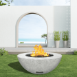 Modern Blaze 42-Inch Round Concrete Gas Fire Bowl with Push Button Ignition Cheap