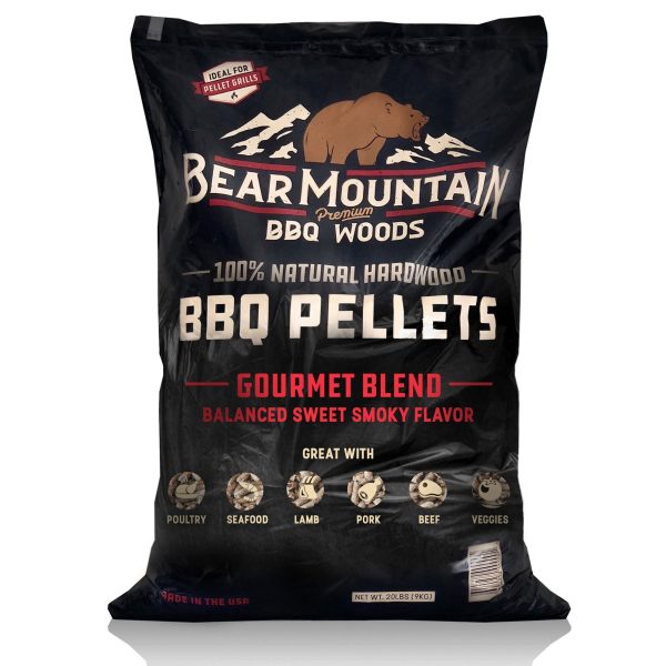 Bear Mountain BBQ FB99 All-Natural Hardwood Gourmet Blend Smoker Pellets, 40 lbs For Sale